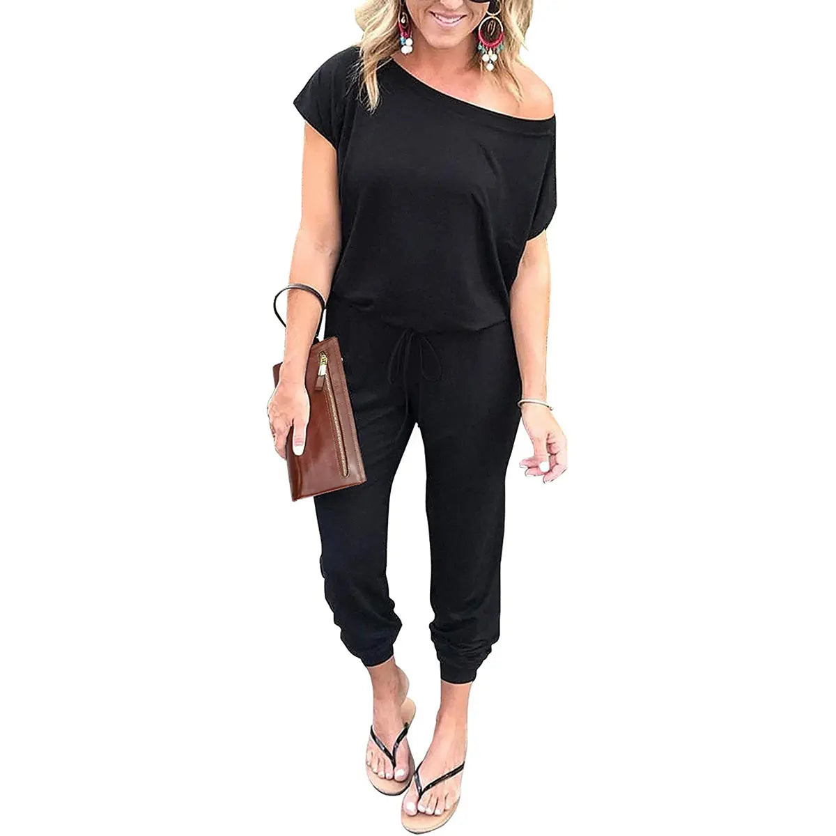 Plus Size Off-Shoulder Jumpsuit