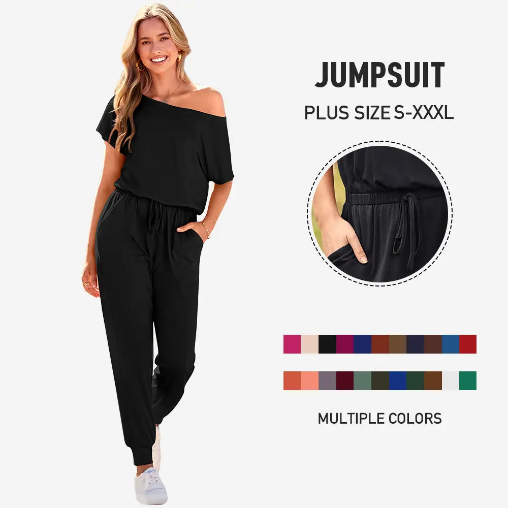 Plus Size Off-Shoulder Jumpsuit