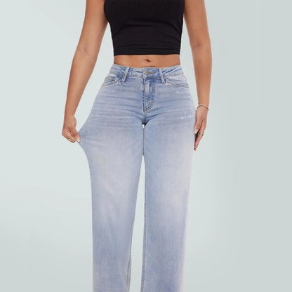 Stretchy Wide Leg Jeans for Women