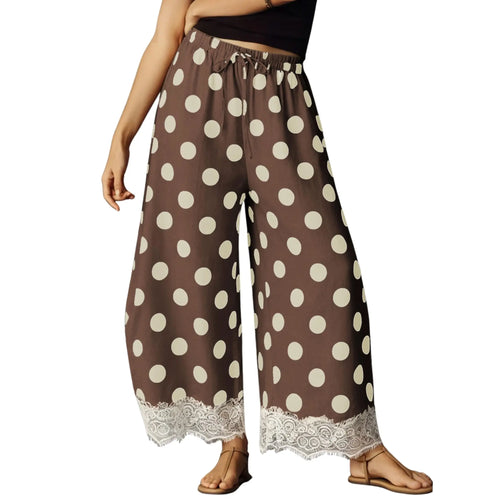 Polka Dot Wide Leg Palazzo Pants