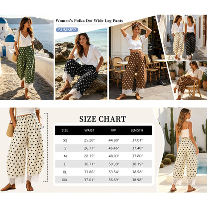 Polka Dot Wide Leg Palazzo Pants
