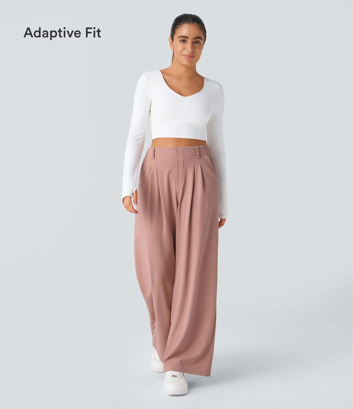 High Waisted Wide Leg Work Pants