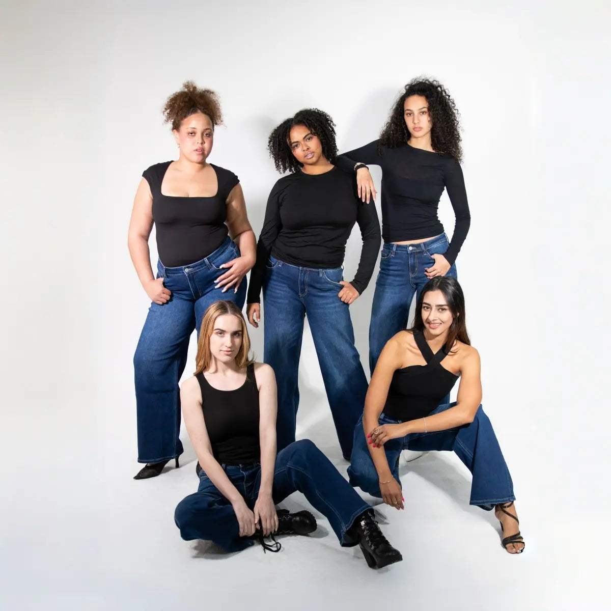 Stretchy Wide Leg Jeans for Women