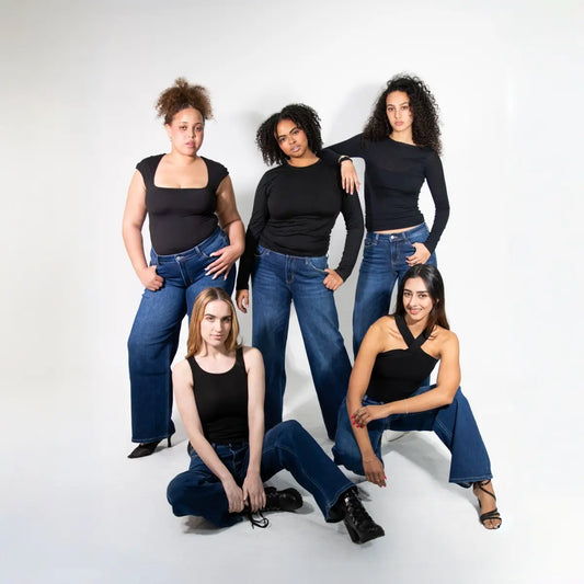 Stretchy Wide Leg Jeans for Women