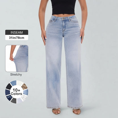 Stretchy Wide Leg Jeans for Women