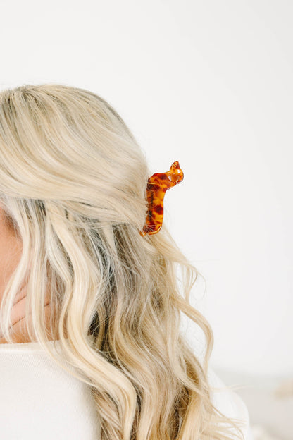 Love At First Bark Hair Clip, Brown