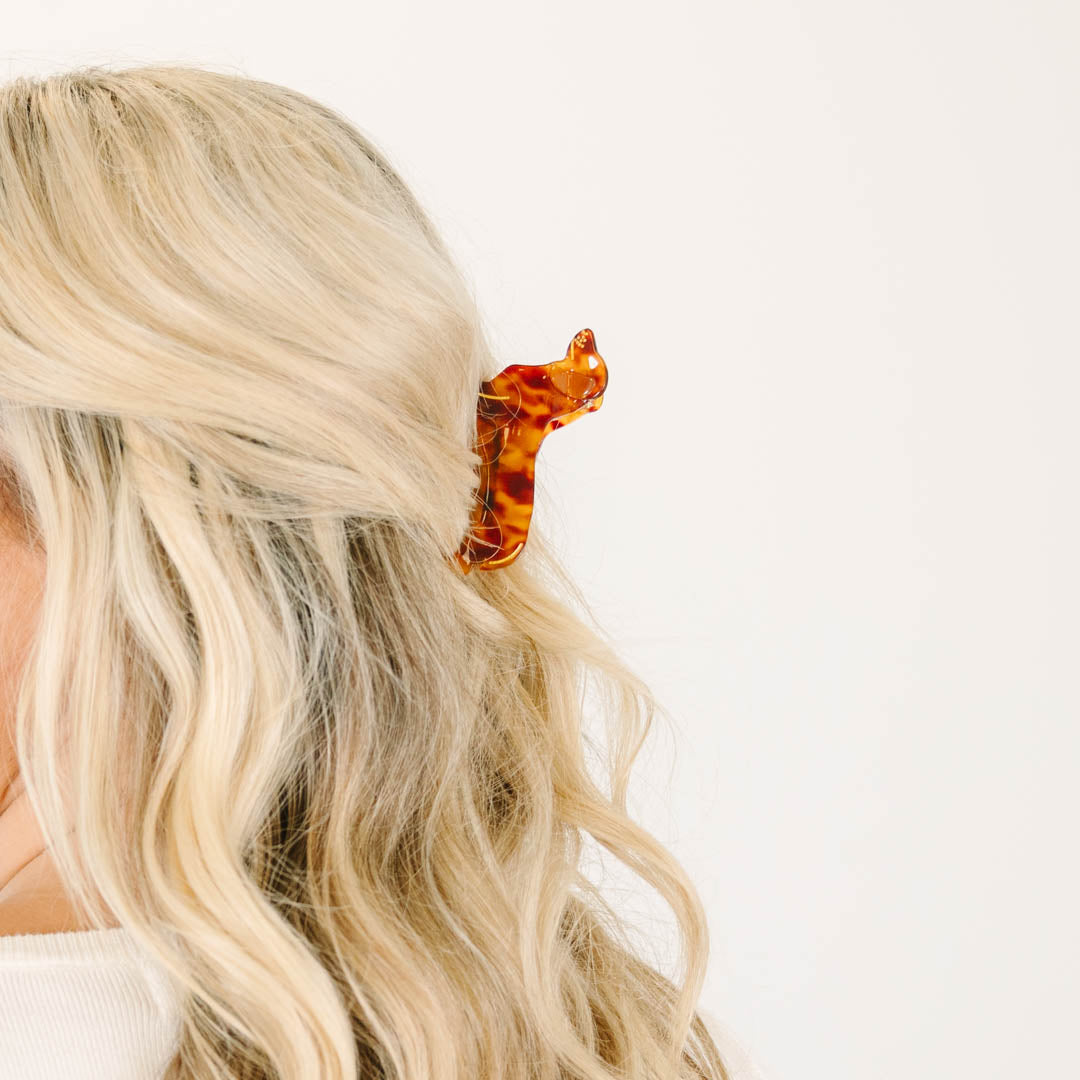 Love At First Bark Hair Clip, Brown