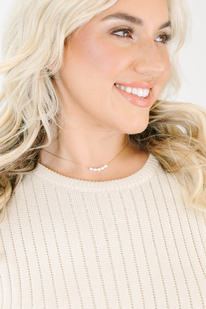 Pearl Promise Necklace, Gold