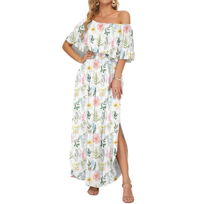 Plus Size Off Shoulder  Dress