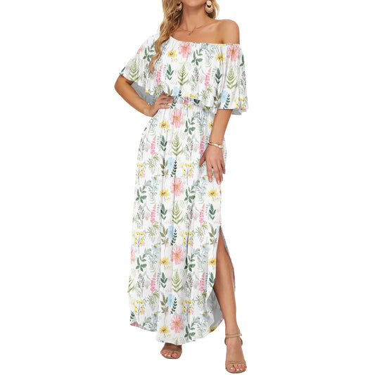 Plus Size Off Shoulder  Dress