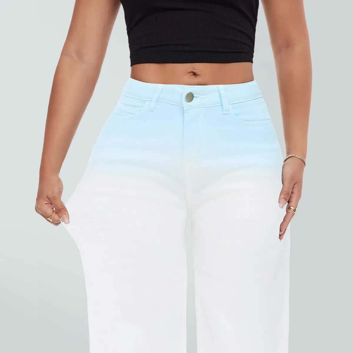 Stretchy Wide Leg Jeans for Women