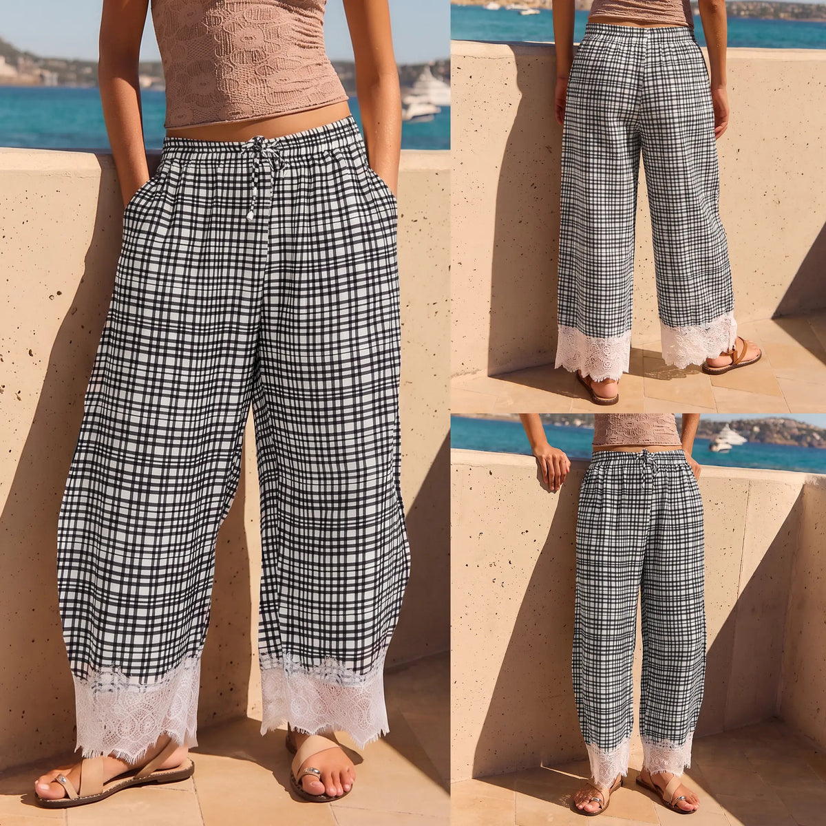 Polka Dot Wide Leg Palazzo Pants