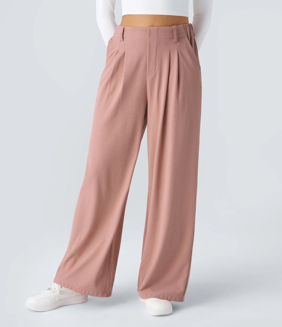 High Waisted Wide Leg Work Pants