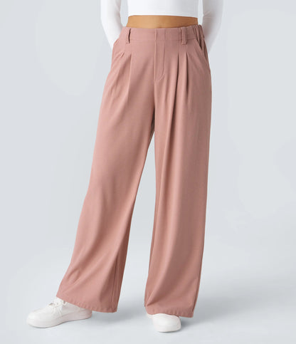 High Waisted Wide Leg Work Pants