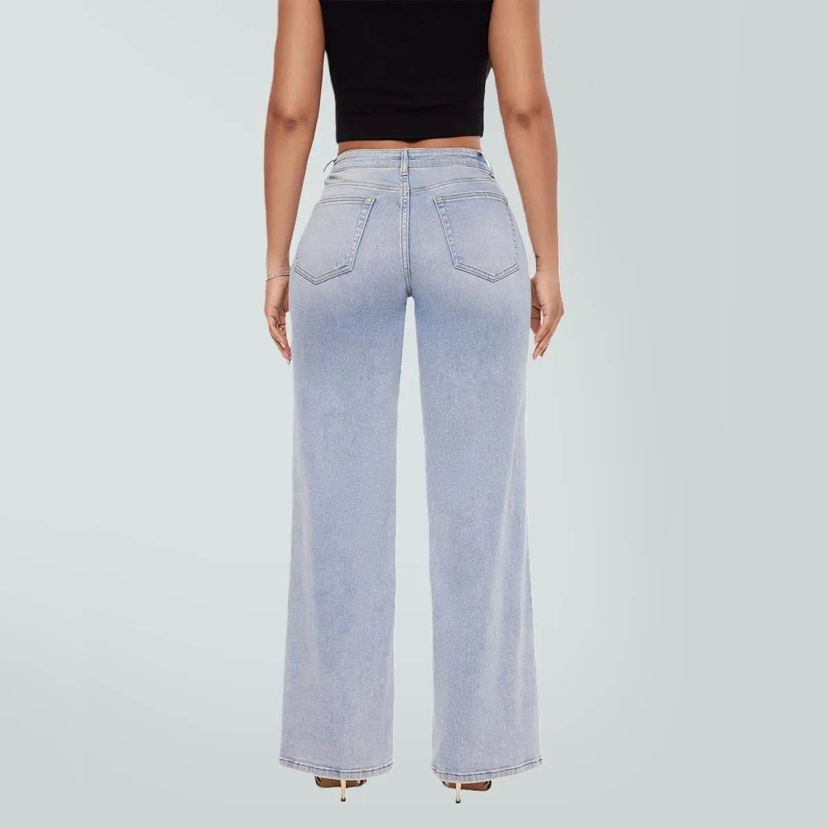 Stretchy Wide Leg Jeans for Women