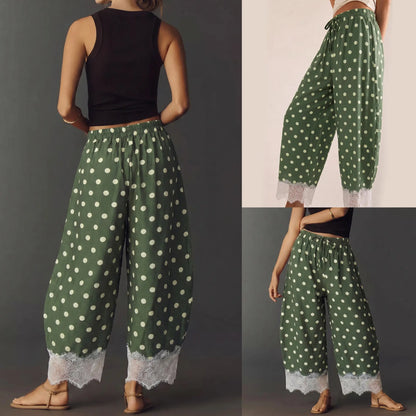 Polka Dot Wide Leg Palazzo Pants